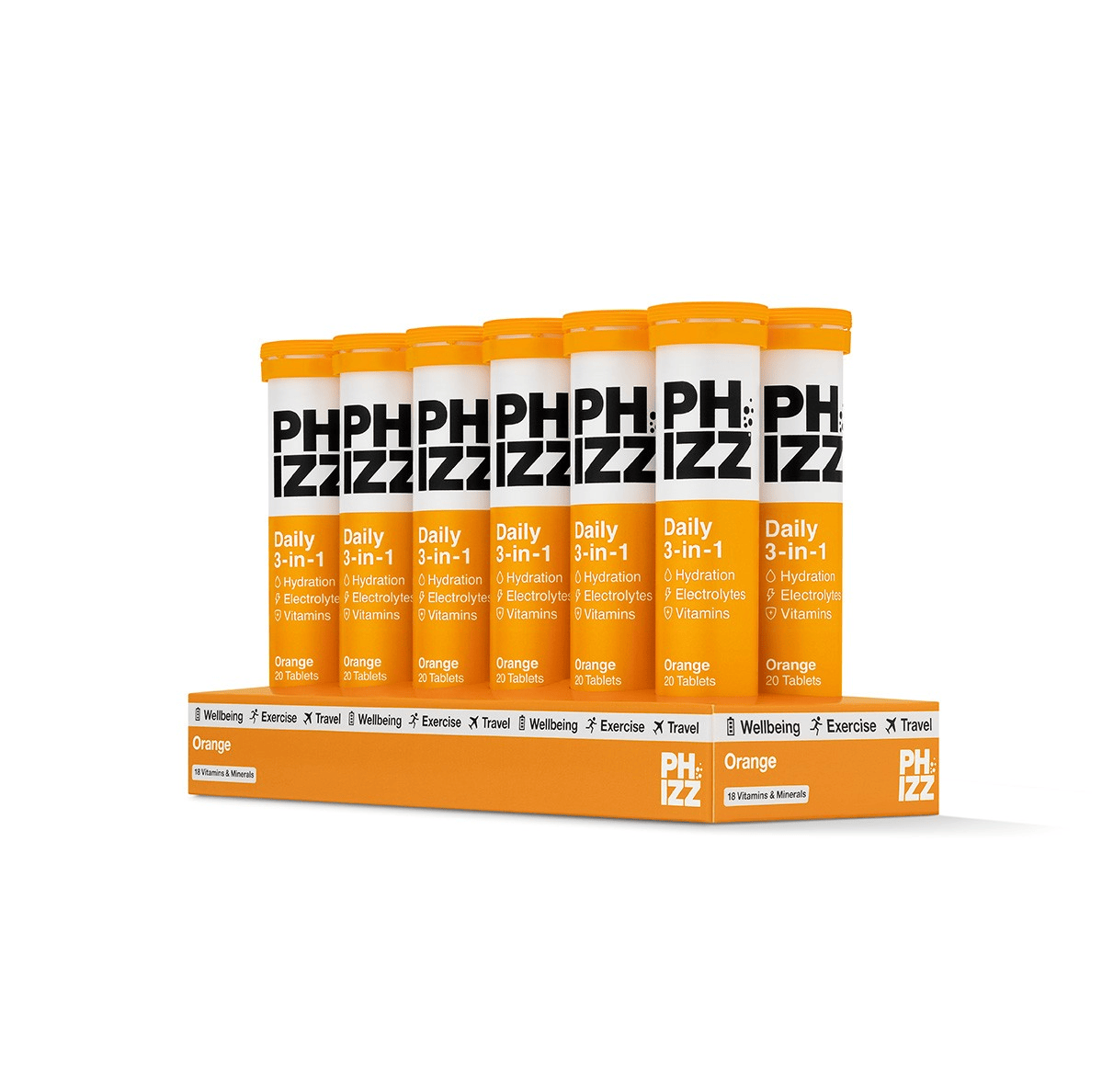 Phizz 3-in-1 Multivitamin & Rehydration Electrolyte Effervescent 12x20 Tabs