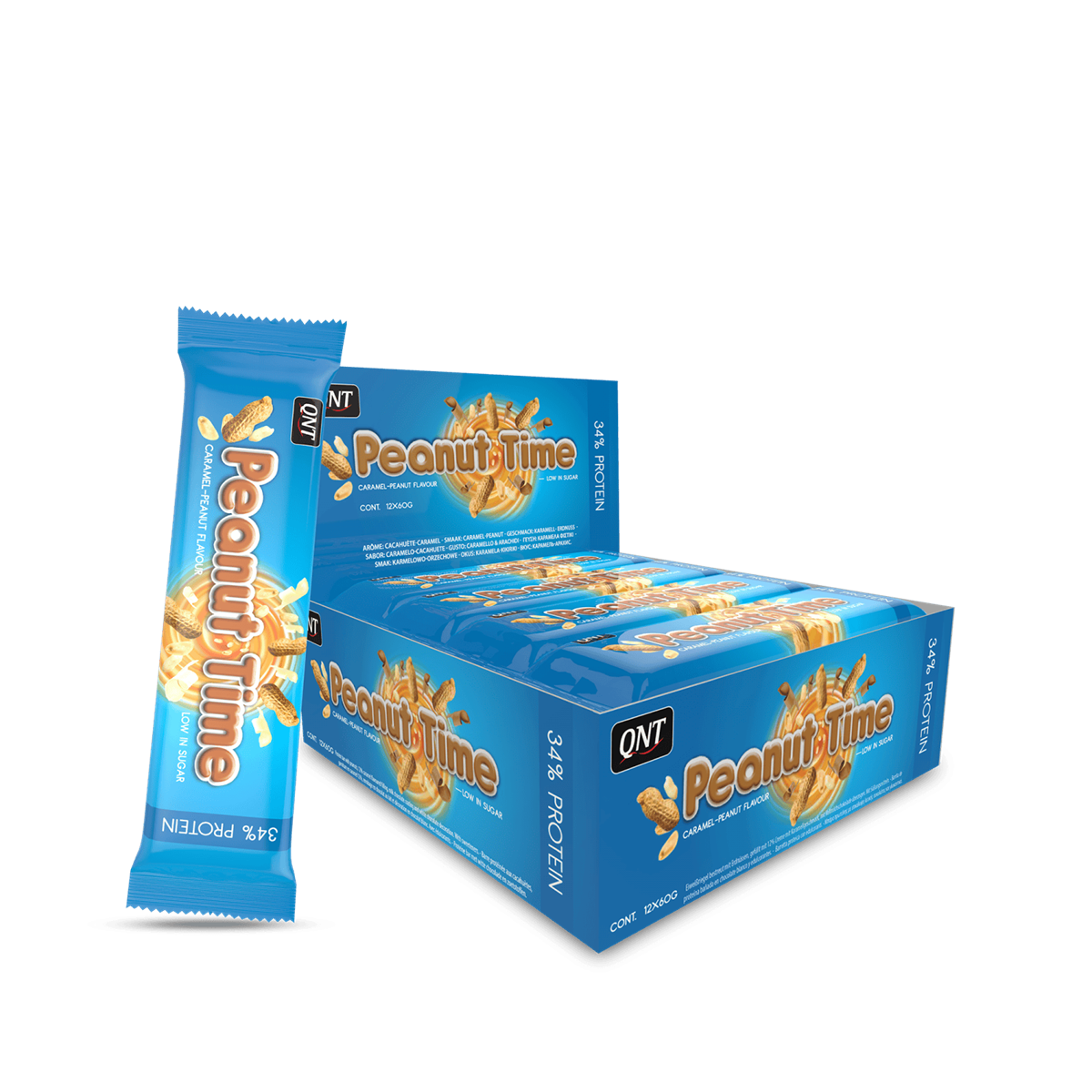 QNT Peanut Time Bar 34% 12x60g