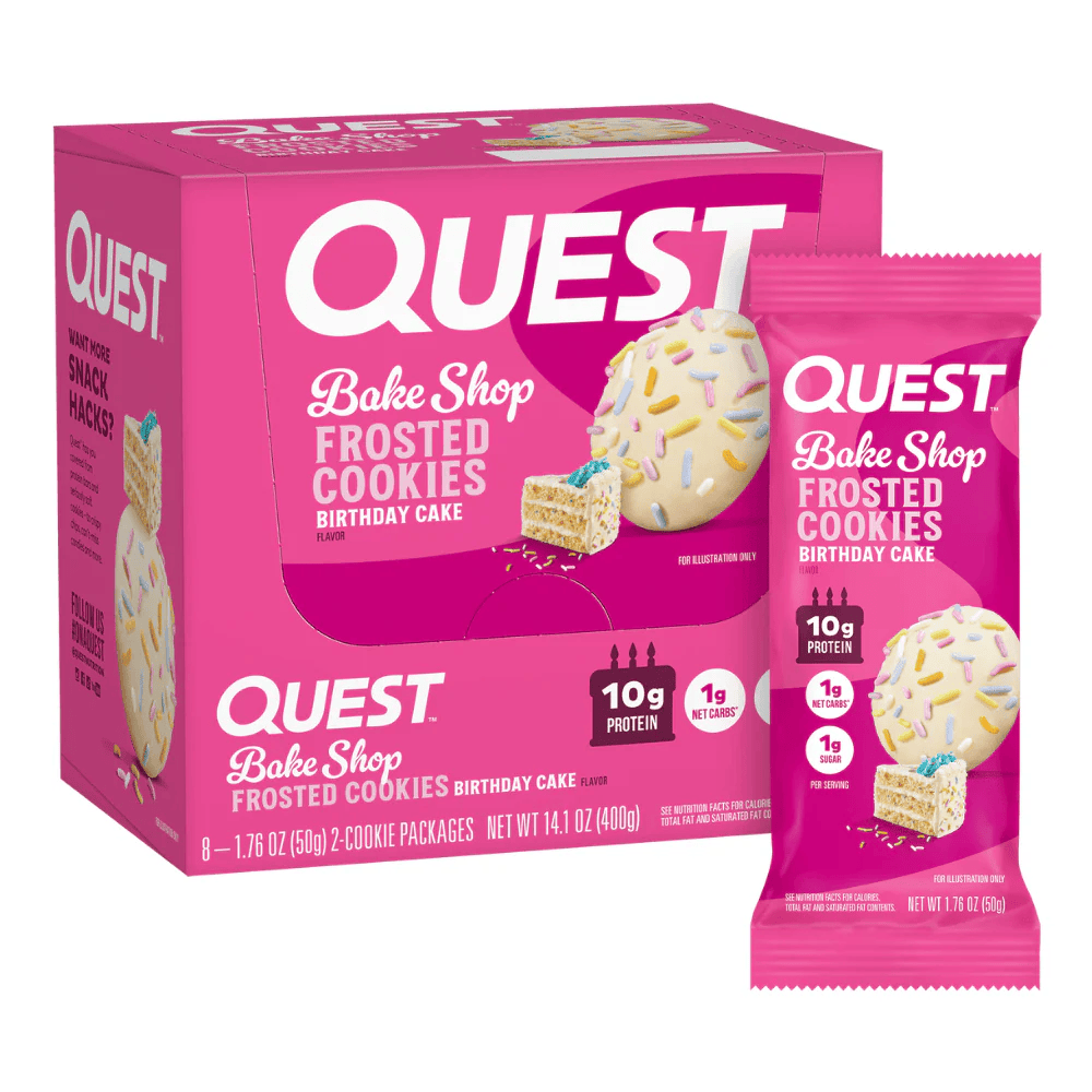 Quest Nutrition Bakeshop Frosted Cookie 8x50g (2 Cookie Packs)