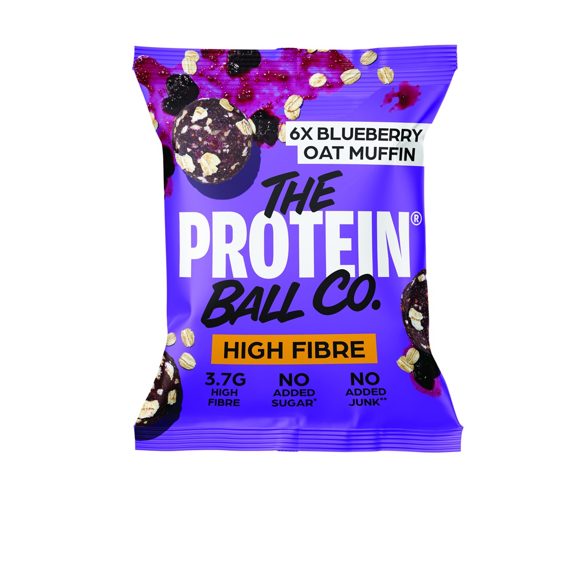 The Protein Ball Co Blueberry Oat Muffin Protein + Vitamin Balls (Breakfast To-Go) 10x45g