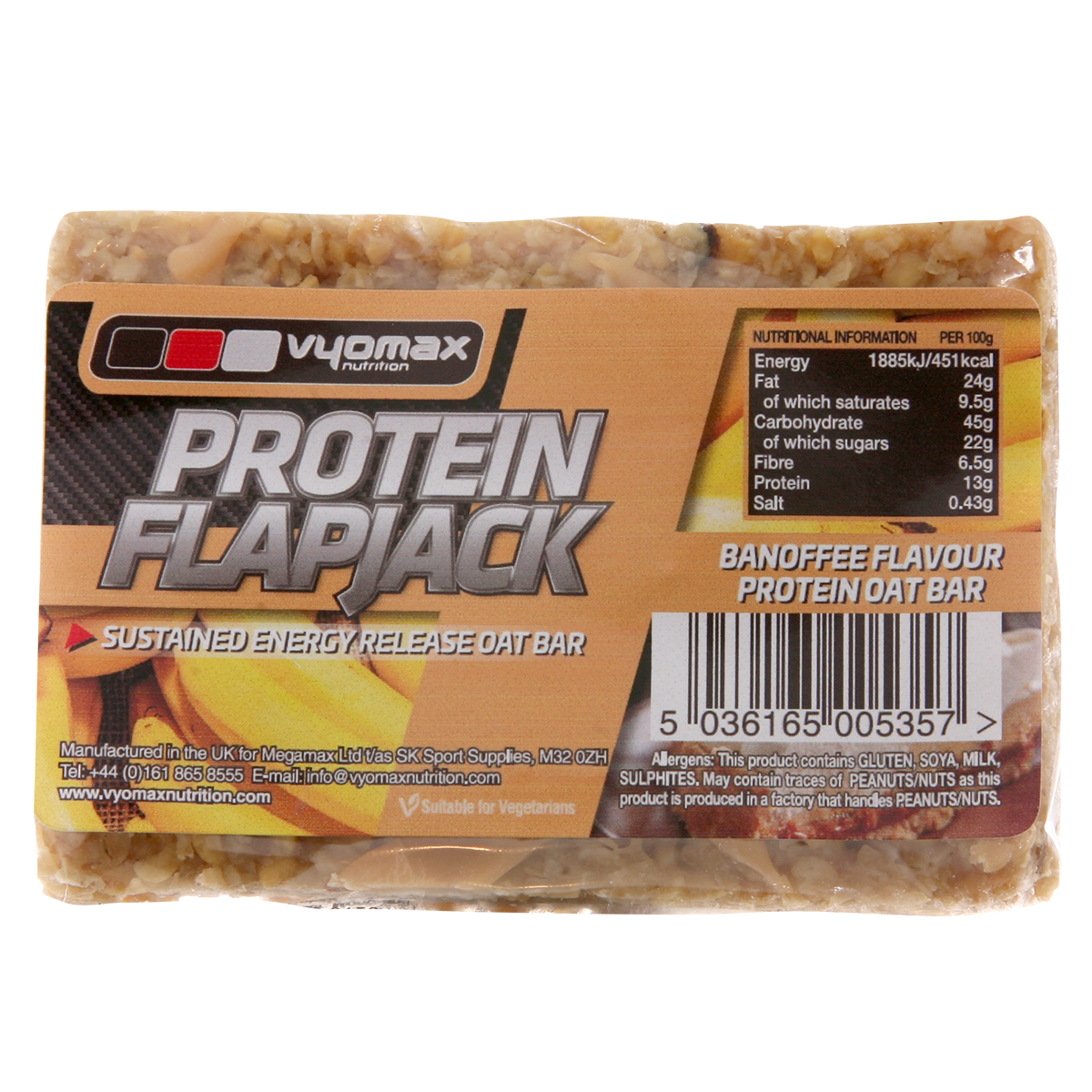 Vyomax Nutrition Protein Flapjacks 12x100g